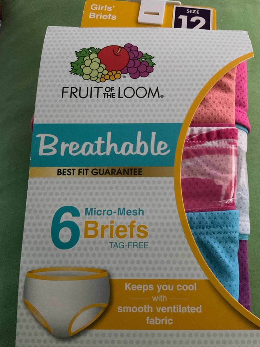 Fruit of the Loom Breathabke Micro Mesh Briefs. Size 12.